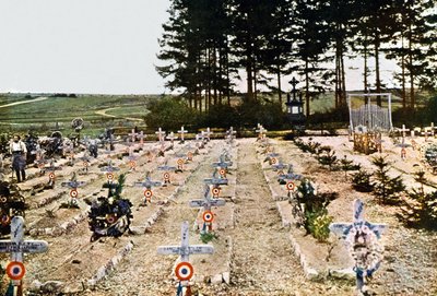 A French military cemetery, Verdun, September 1916 by Jules Gervais Courtellemont